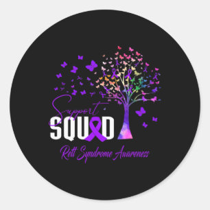 Squad for Rett Syndrome Awareness Runder Aufkleber