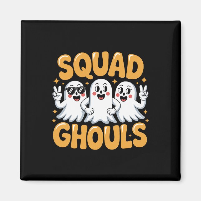Squad Ghosts Matching Funny Halloween 2 Magnet (Vorne)