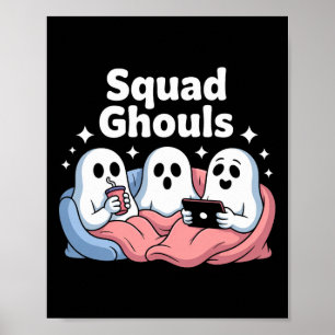 Squad Ghosts Matching Funny Halloween 5 Poster
