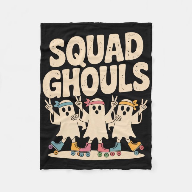 Squad Ghosts Matching Funny Halloween 6 Fleecedecke (Vorderseite)