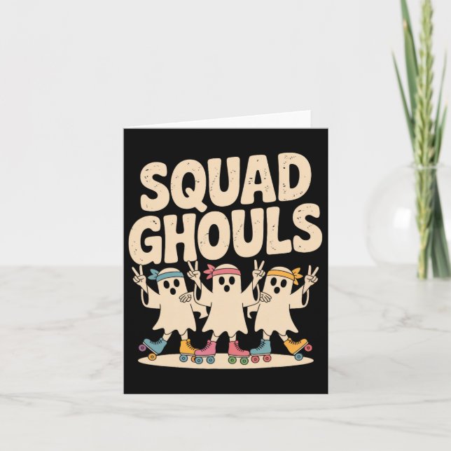 Squad Ghosts Matching Funny Halloween 6 Karte (Vorderseite)