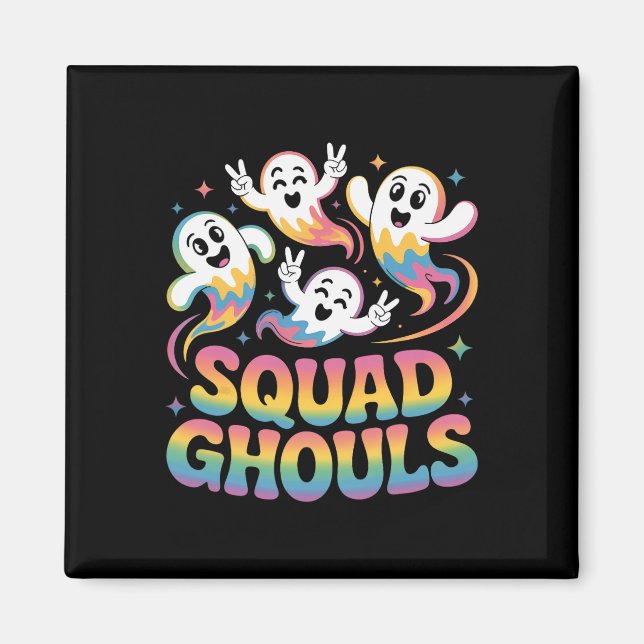 Squad Ghosts Matching Funny Halloween 7 Magnet (Vorne)