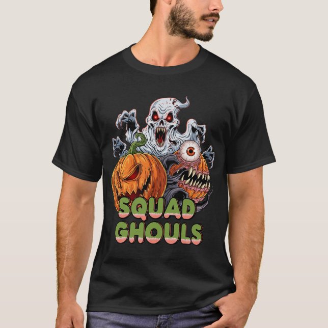 Squad Ghouls farbenfroher Halloween-T - Shirt (Vorderseite)