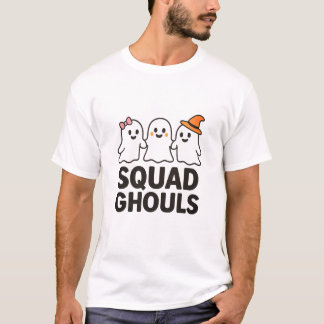Squad Ghouls Funny Halloween Friends T - Shirt