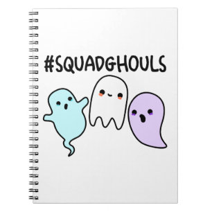 Squad Ghouls Funny Halloween Ghost Pun Notizblock