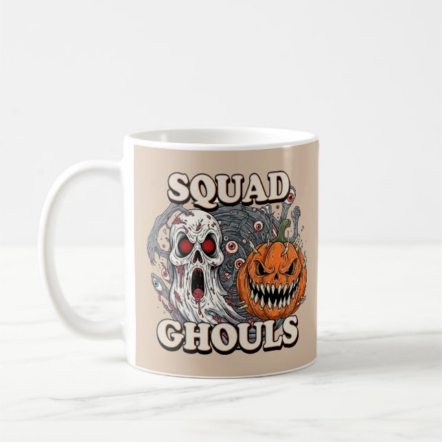 Squad Ghouls - Spooky Halloween-Tasse Kaffeetasse (Links)