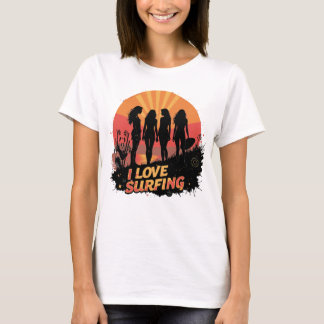 Squad Girls Ilove Surfen Insel Cute Meer T-Shirt