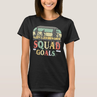 Squad Goals Life Goals Retro Bicycle Buddies Chris T-Shirt