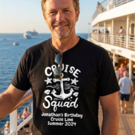 Squad Group Friends Custom Birthday White T-Shirt