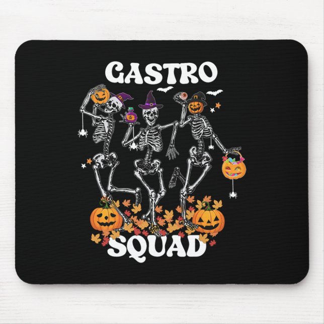 Squad Halloween Skeleton Dancing Endoscopy Nurse G Mousepad (Vorne)