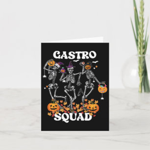 Squad Halloween Skelett tanzende Endoskopie-Kranke Karte
