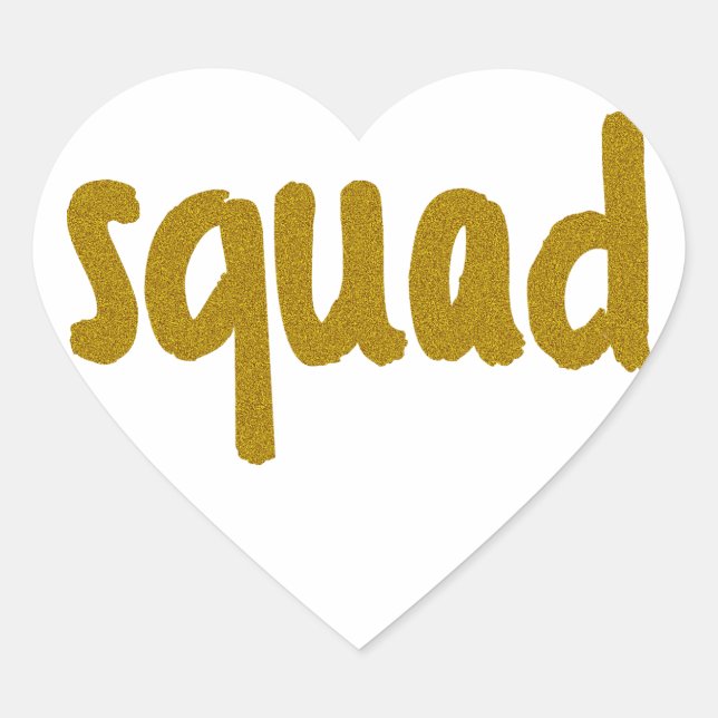 Squad Herz-Aufkleber (Vorderseite)