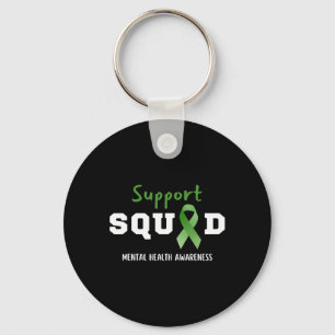 Squad Mental Health Awareness Fun Green Ribbon Schlüsselanhänger