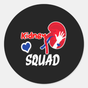 Squad Nephrologie Nurse Dialysis Techniker 2 Runder Aufkleber