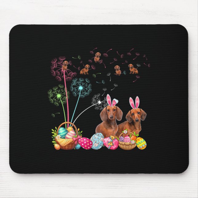 Squad Oaster Couple Bunny Dackeln Dandelu Hu Mousepad (Vorne)