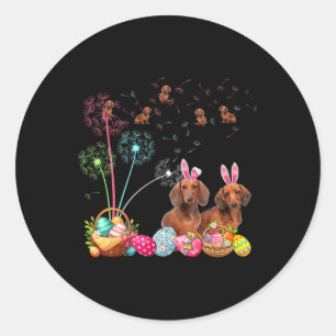 Squad Oaster Couple Bunny Dackeln Dandelu Hu Runder Aufkleber