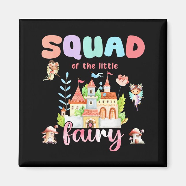 Squad Of The Little Fairy 1st Birthday Girl Fairyt Magnet (Vorne)