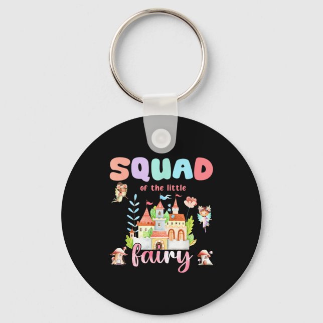 Squad Of The Little Fairy 1st Birthday Girl Fairyt Schlüsselanhänger (Vorderseite)