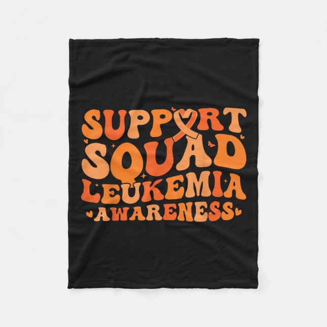 Squad Orange Ribbon Leukemia Blood Cancer Fleecedecke (Vorderseite)