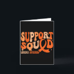 Squad Orange Ribbon Leukemia Blood Cancer Karte<br><div class="desc">Unterstützung des Bewusstseins für Blutkrebs im Bereich der orangefarbenen Leukämie _3</div>