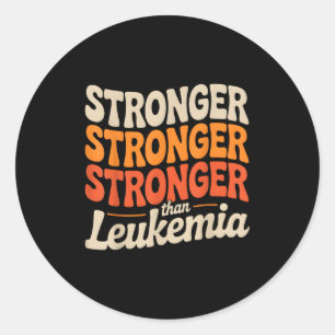 Squad Orange Ribbon Leukemia Blood Cancer Runder Aufkleber