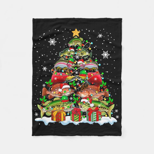 Squad Santa Lachs Byss Zackenbarsch Fische Sammlun Fleecedecke (Vorderseite)