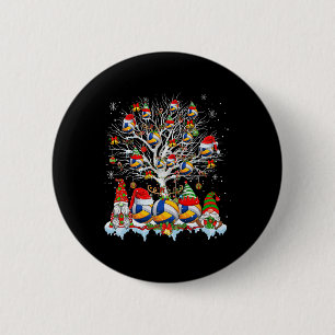 Squad Santa Reindeer Volleyball auf Weihnachten Ba Button