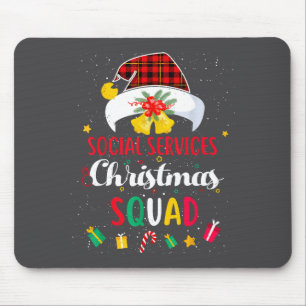 Squad Services Match Hut Santa Social Spaß Mousepad