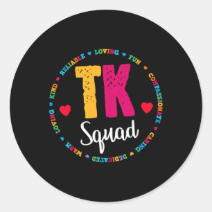 Squad T-Shirt - Übergangs-Kindergartenlehrerteam Runder Aufkleber