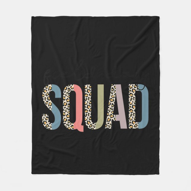 Squad Teacher Student First Last Day Of School Fie Fleecedecke (Vorderseite)
