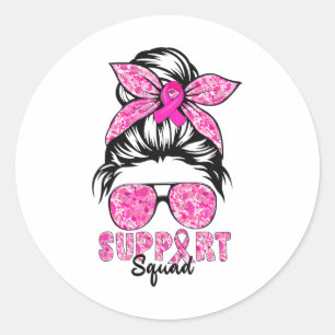 Squad Team Breast Cancer Awareness Warrior Runder Aufkleber