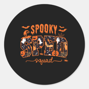 Squad Team Special Bildung Teacher Halloween Runder Aufkleber