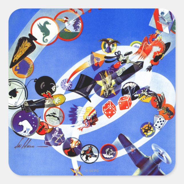 Squadron Insigna Quadratischer Aufkleber (Vorderseite)