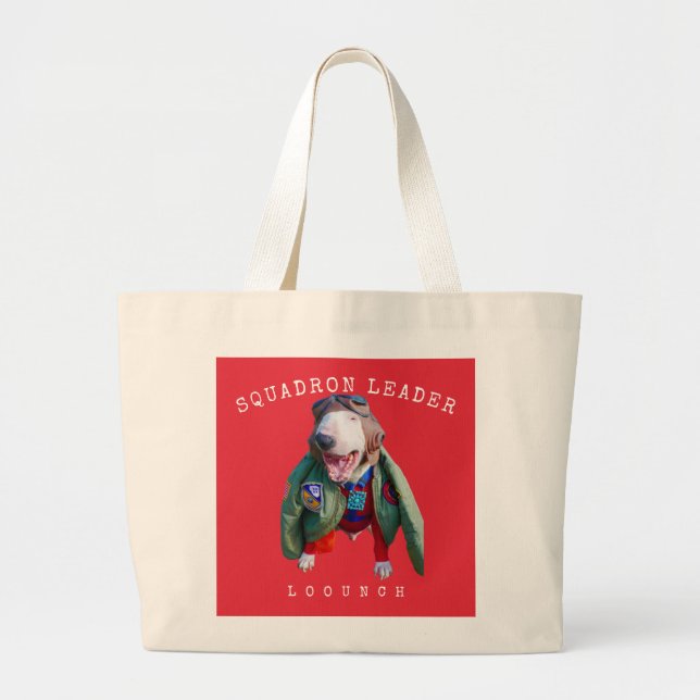 SQUADRON LEADER - Große Tote Bag Jumbo Stoffbeutel (Vorne)