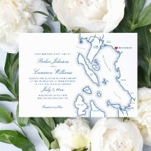 Squalicum Boathouse Bellingham WA Karte Hochzeit