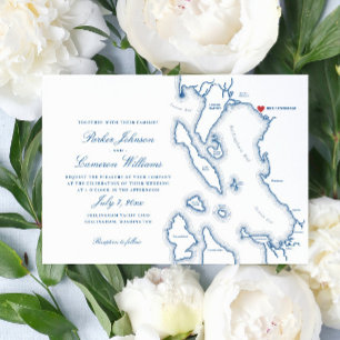 Squalicum Boathouse Bellingham WA Karte Hochzeit