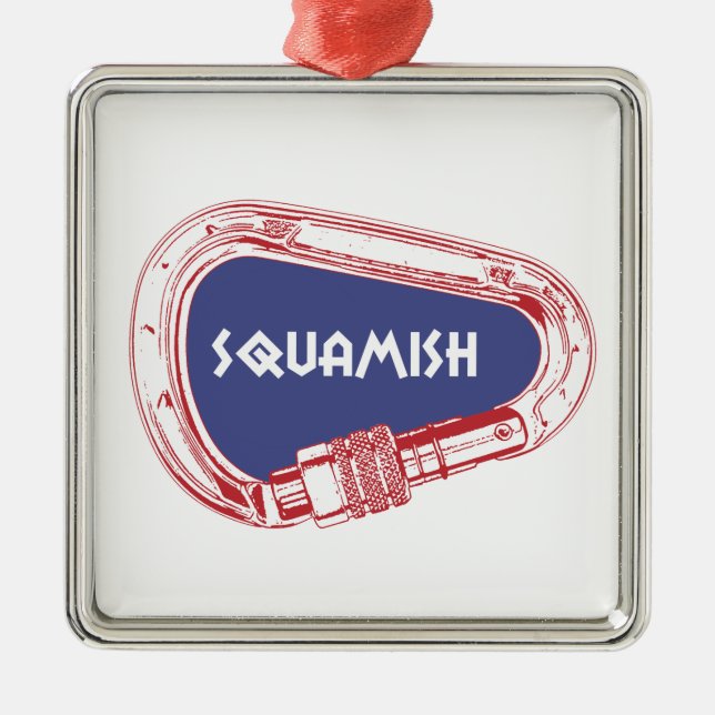 Squamish Climbing Carabiner Ornament Aus Metall (Vorne)
