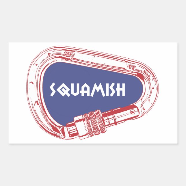 Squamish Climbing Carabiner Rechteckiger Aufkleber (Vorderseite)