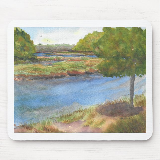 Squamscott River bei Newfields 31 juli 2015 Mousepad (Vorne)