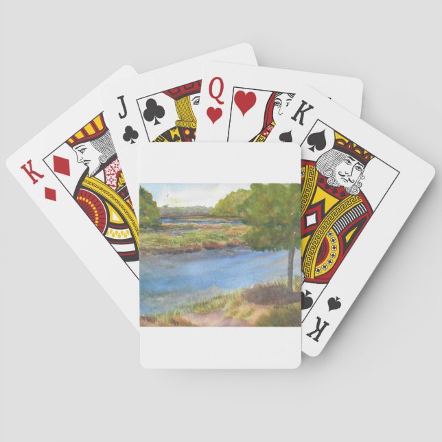 Squamscott River bei Newfields 31 juli 2015 Spielkarten (Rückseite)