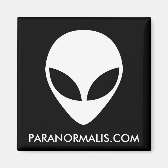 Square Alien Head Kühlschrankmagnet (Vorne)