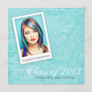 Square Aqua Grunge Abschluss Ankündigung