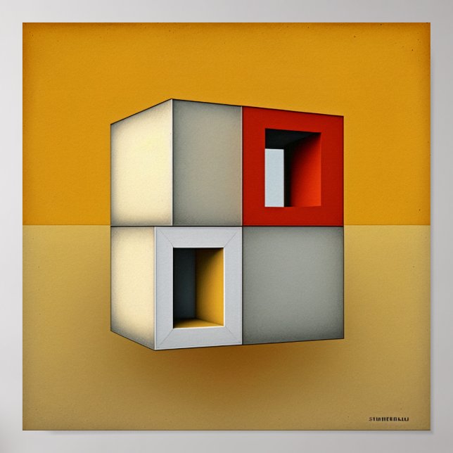 Square Bauhaus Poster (Vorne)