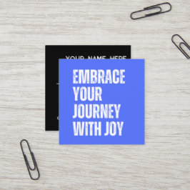 Square Biz Card - Ihre Reise mit Freude gestalten Quadratische Visitenkarte