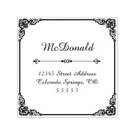 Square Blüh - Briefmarke der selbstfarbigen Adress Permastempel