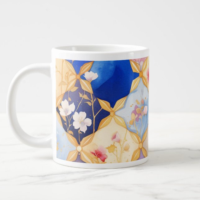 Square Blume 005 Jumbo-Tasse (Links)