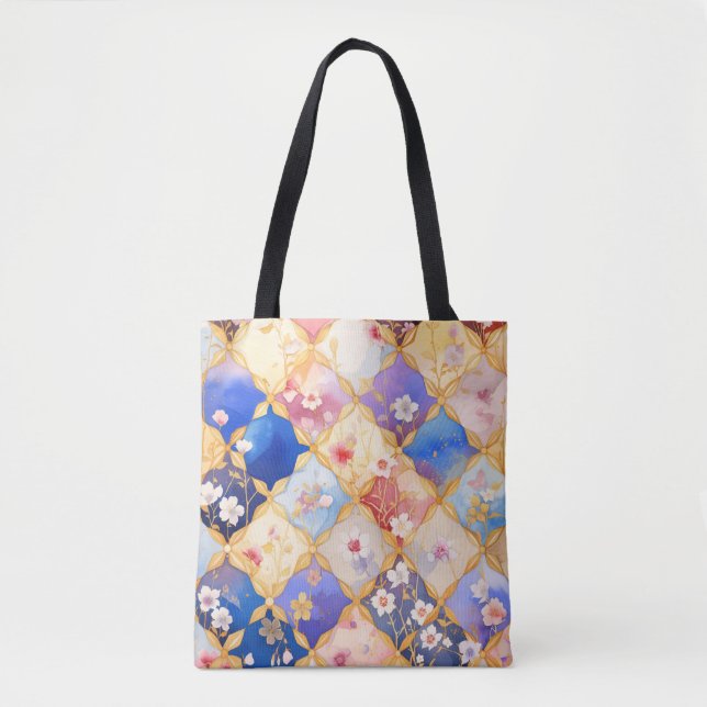 Square Blume 005 Tasche (Vorderseite)