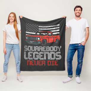 Square Body Legenden sterben nie Lastwagen Fleecedecke