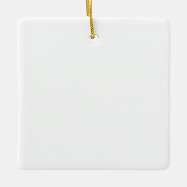 Square Ceramic Ornament (Vorderseite)