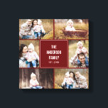 Square Collage Custom Foto Wrapped Canvas Leinwanddruck<br><div class="desc">Personalisieren Sie diese Leinwand mit Ihren Hochzeitsfeiern Fotos,  um eine Wandkunst zu schaffen,  um für immer Schatz zu schaffen. Hintergrundfarbe kann online angepasst werden (in jeder Farbe!</div>